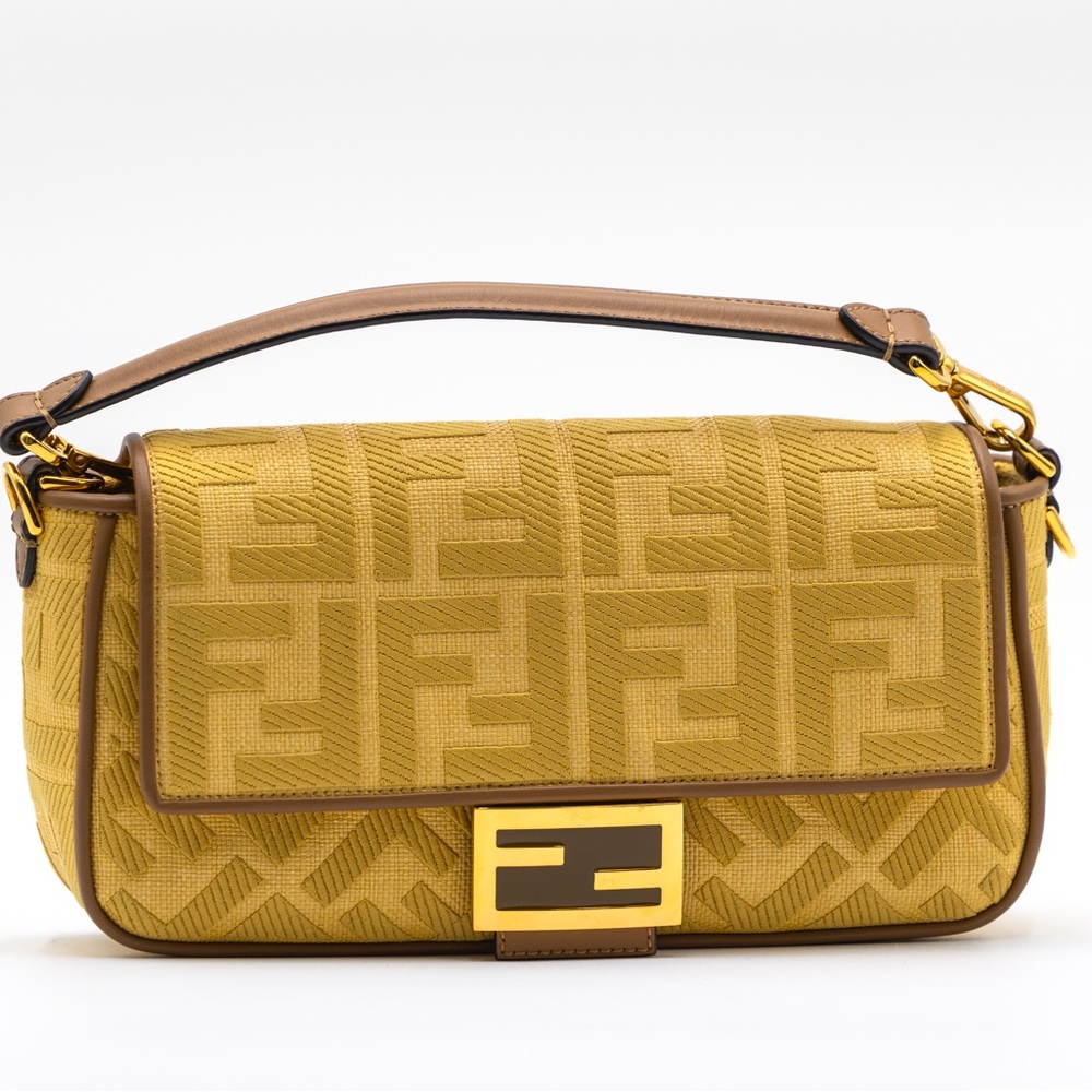 Fendi Rare Vintage Yellow Shoulder Bag